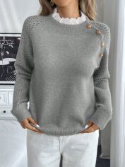 Акція на Джемпер жіночий SHEIN GD-00220957 M Сірий від Rozetka
