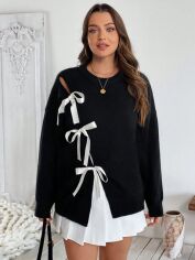 Акція на Джемпер жіночий SHEIN GD-00194403 1XL Чорний від Rozetka