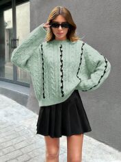 Акція на Джемпер жіночий SHEIN GD-00213955 S М'ятний від Rozetka