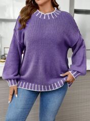 Акція на Джемпер жіночий SHEIN GD-00204896 2XL Фіолетовий від Rozetka