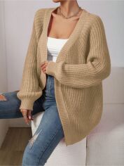 Акція на Кардиган жіночий SHEIN GD-00205348 L Кремовий від Rozetka
