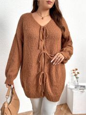 Акція на Кардиган жіночий SHEIN GD-00199118 1XL Коричневий від Rozetka