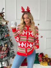 Акція на Кардиган жіночий SHEIN GD-00193916 L Червоний від Rozetka