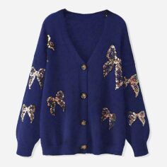 Акція на Кардиган жіночий SHEIN GD-00207218 3XL Синій від Rozetka