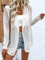 Акція на Кардиган жіночий SHEIN GD-00210589 S Білий від Rozetka
