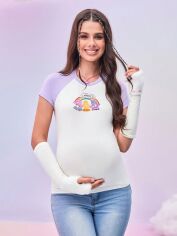 Акція на Футболка для вагітних SHEIN GD-00223901 XS Лілова від Rozetka