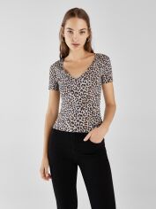 Акція на Футболка Bershka XAZ232906JGXZ S Леопардова від Rozetka