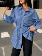 Акція на Сорочка жіноча SHEIN GD-00226186 S Синя від Rozetka