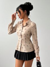 Акція на Сорочка жіноча SHEIN GD-00202145 M Хакі від Rozetka