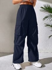Акція на Штани жіночі SHEIN GD-00205984 L-Petite Темно-сині від Rozetka