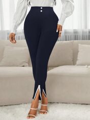 Акція на Штани жіночі SHEIN GD-00217710 L Темно-сині від Rozetka