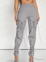 Акція на Штани жіночі SHEIN GD-00206724 M Сірі від Rozetka