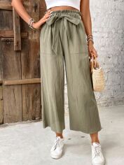 Акція на Штани жіночі SHEIN GD-00195864 S Зелені від Rozetka