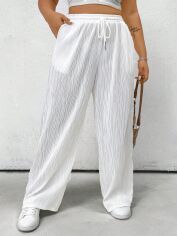 Акція на Штани жіночі SHEIN GD-00216539 0XL Білі від Rozetka