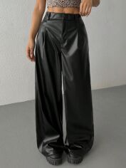 Акція на Штани жіночі SHEIN GD-00201693 XS Чорні від Rozetka