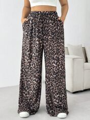 Акція на Штани жіночі SHEIN GD-00210039 4XL Коричневі від Rozetka
