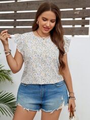 Акція на Блузка жіноча SHEIN GD-00213215 2XL Різнокольорова від Rozetka
