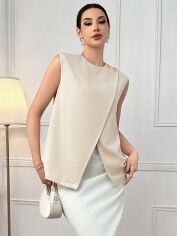 Акція на Блузка жіноча SHEIN GD-00223019 L Кремова від Rozetka