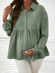 Акція на Блузка жіноча SHEIN GD-00202647 M Зелена від Rozetka