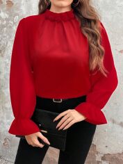 Акція на Блузка жіноча SHEIN GD-00203704 2XL Червона від Rozetka