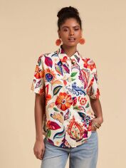 Акція на Блузка жіноча SHEIN GD-00216970 S Різнокольорова від Rozetka
