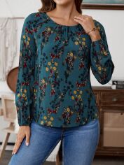 Акція на Блузка жіноча SHEIN GD-00209644 5XL Різнокольорова від Rozetka