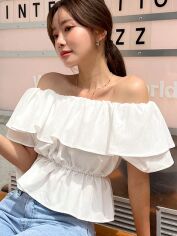 Акція на Блузка жіноча SHEIN GD-00219432 L Біла від Rozetka
