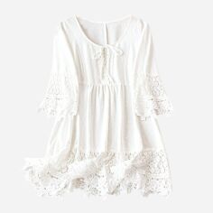 Акція на Блузка жіноча SHEIN GD-00227322 1XL Біла від Rozetka