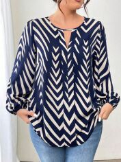 Акція на Блузка жіноча SHEIN GD-00226503 4XL Чорна від Rozetka