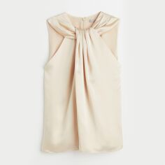 Акція на Блузка жіноча H&M XAZ340984GYJN XS Бежева від Rozetka
