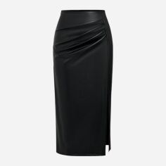 Акція на Спідниця зі штучної шкіри жіноча SHEIN GD-00202499 M Чорна від Rozetka