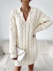 Акція на Сукня осіння жіноча SHEIN GD-00204436 L Бежева від Rozetka