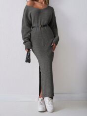 Акція на Сукня осіння жіноча SHEIN GD-00194249 M-Tall Світло-сіра від Rozetka