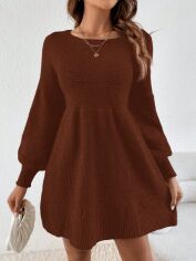 Акція на Сукня осіння жіноча SHEIN GD-00203465 XS Коричнева від Rozetka
