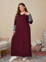 Акція на Сукня осіння жіноча SHEIN GD-00220067 2XL Бордова від Rozetka