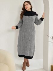 Акція на Сукня осіння жіноча SHEIN GD-00194507 1XL Темно-сіра від Rozetka