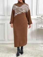 Акція на Сукня жіноча SHEIN GD-00214756 2XL Коричнева від Rozetka