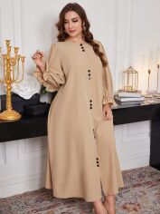 Акція на Сукня осіння жіноча SHEIN GD-00216449 0XL Хакі від Rozetka