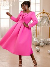 Акція на Сукня осіння жіноча SHEIN GD-00216483 0XL Рожева від Rozetka
