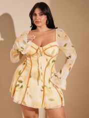 Акція на Сукня осіння жіноча SHEIN GD-00219622 2XL Жовта від Rozetka