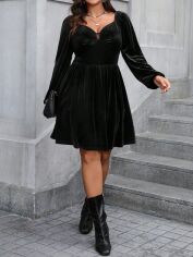Акція на Сукня осіння жіноча SHEIN GD-00217443 4XL Чорна від Rozetka