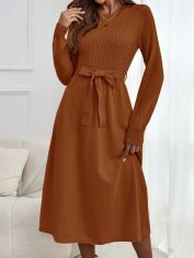 Акція на Сукня жіноча SHEIN GD-00202930 M Коричнева від Rozetka