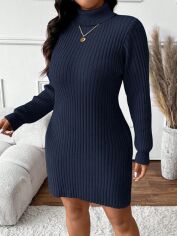 Акція на Сукня жіноча SHEIN GD-00204162 0XL Темно-синя від Rozetka