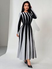 Акція на Сукня жіноча SHEIN GD-00208562 L Чорно-біла від Rozetka