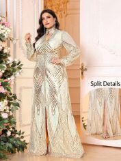 Акція на Сукня осіння жіноча SHEIN GD-00226890 2XL Кремова від Rozetka