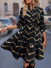 Акція на Плаття міді літнє жіноче SHEIN GD-00228177 M Чорне від Rozetka