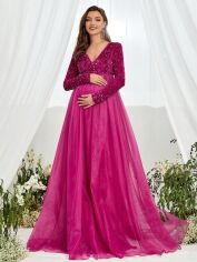 Акція на Сукня для вагітних осіння жіноча SHEIN GD-00217987 M Фуксія від Rozetka