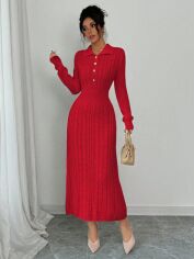 Акція на Сукня осіння жіноча SHEIN GD-00194836 XS Червона від Rozetka