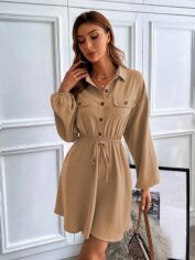 Акція на Сукня літня жіноча Shein GD-00203515 2XL Хакі від Rozetka