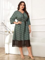Акція на Сукня жіноча SHEIN GD-00216601 1XL Зелена від Rozetka